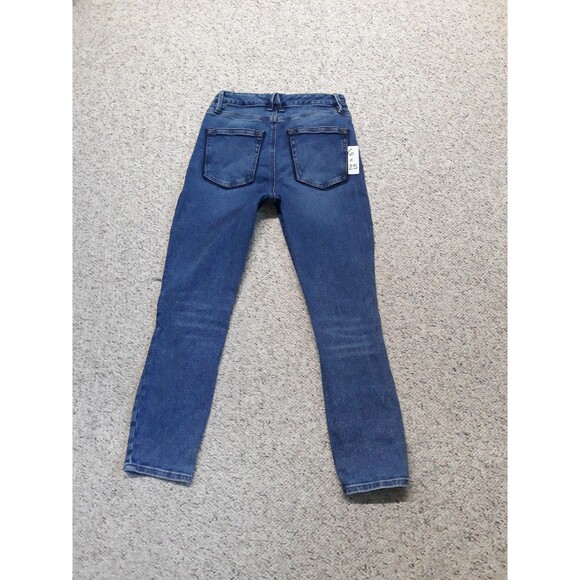 6/28 Good American Good Waist High Rise Ripped Distressed Skinny Jeans - Picture 5 of 7